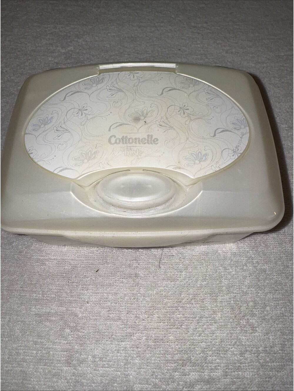 Empty Cottonelle Flushable Wipes Dispenser Hard Container Refillable Tub